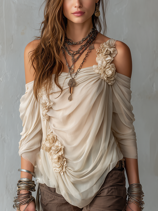 A Soft And Elegant Bohemian-style Chiffon Top