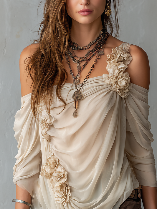 A Soft And Elegant Bohemian-style Chiffon Top